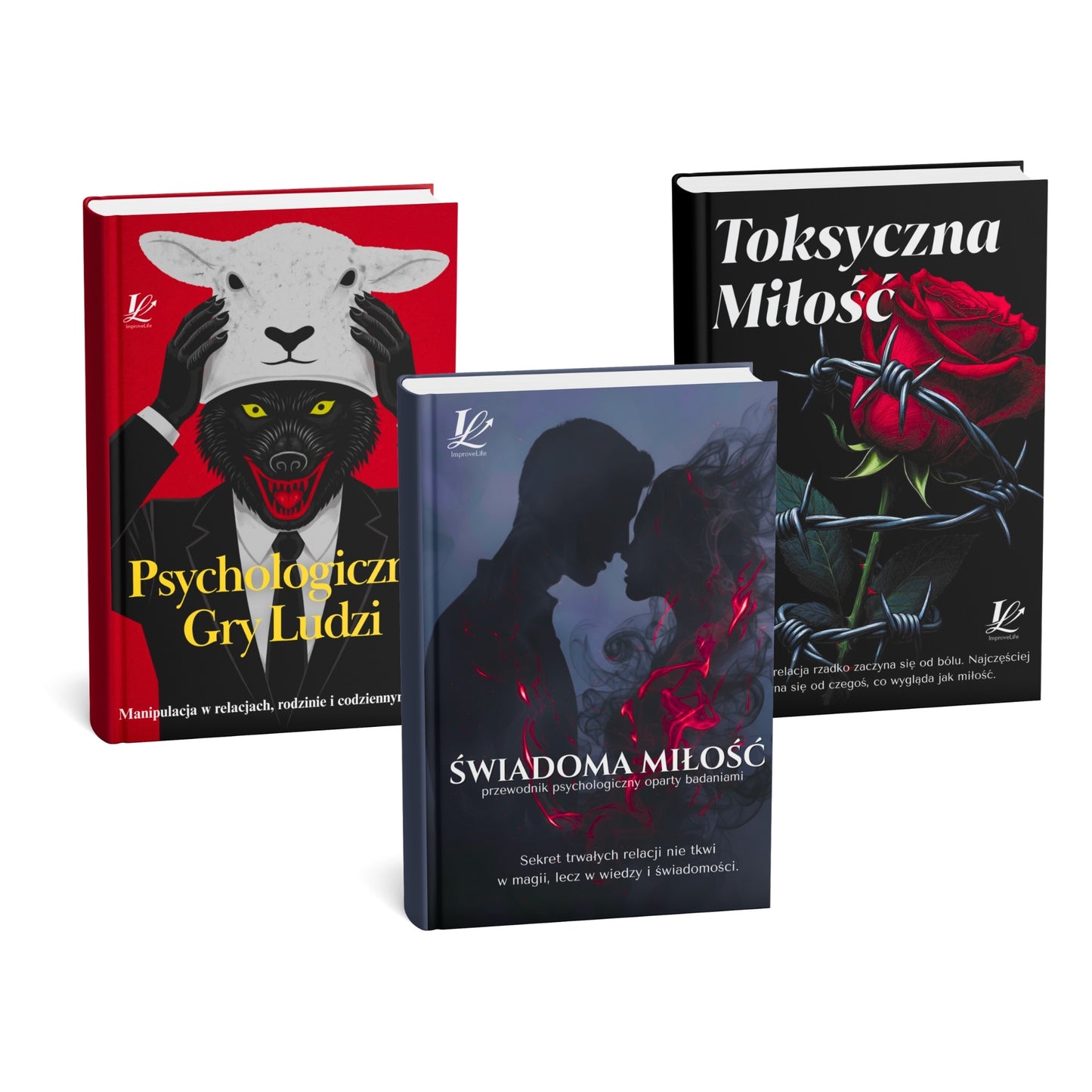 ZESTAW TRZECH EBOOKÓW - Toksyczna Miłość + Świadoma Miłość + Psychologiczne Gry Ludzi