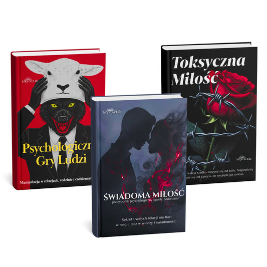 ZESTAW TRZECH EBOOKÓW - Toksyczna Miłość + Świadoma Miłość + Psychologiczne Gry Ludzi