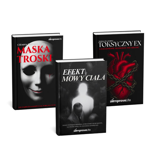 ZESTAW TRZECH EBOOKÓW - TOKSYCZNY EX + MASKA TROSKI + EFEKT MOWY CIAŁA